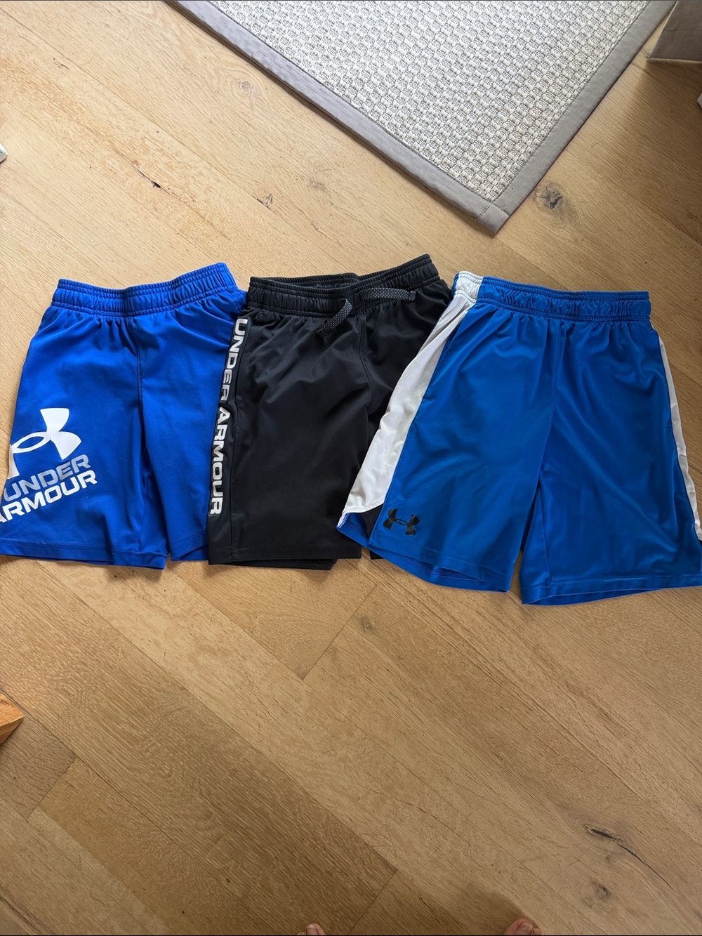 Under Armour Boys Athletic Shorts Trio - Blue & Black